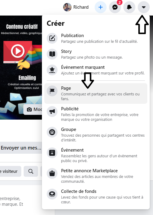 Comment créer une page Facebook professionnelle