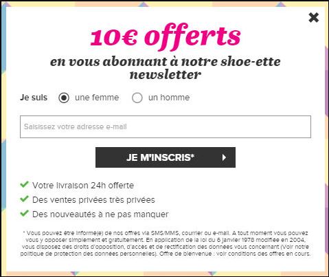 De nombreuses entreprises offrent un bon d'achat sur la première commande, en échange d'un email. Cela leur permet par la suite de communiquer auprès d'une cible intéressée par ses produits ou services de manière plus efficace que sur les réseaux sociaux.