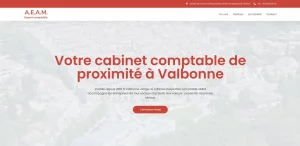 Ecran d'accueil site web expert comptable AEAM