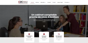 Ecran d'accueil site web expert comptable caraglio